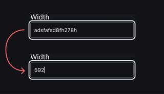 A number input that converts non-numeric values to the last valid number value.